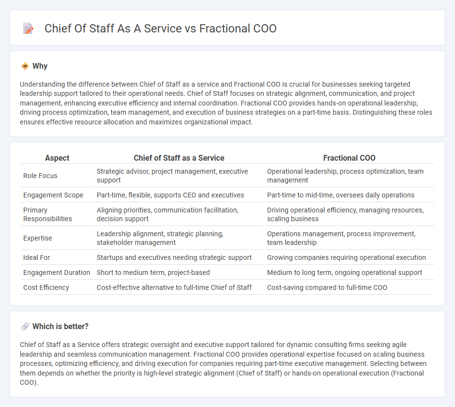 Chief Of Staff As A Service vs Fractional Coo in Consulting