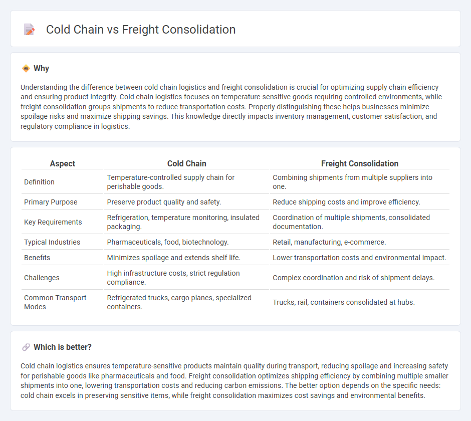 Cold Chain vs Freight Consolidation in Logistics