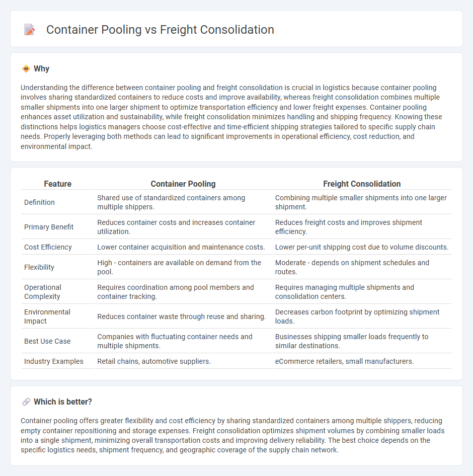 Container Pooling vs Freight Consolidation in Logistics
