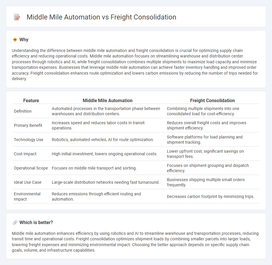 Middle Mile Automation vs Freight Consolidation in Logistics