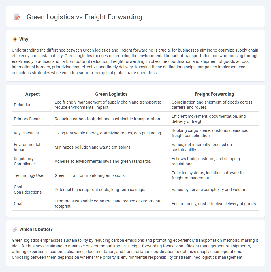 Green Logistics vs Freight Forwarding in Commerce