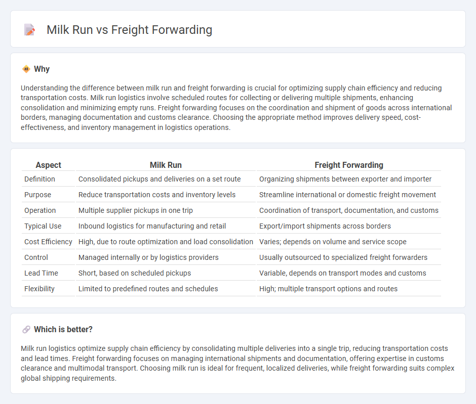 Milk Run vs Freight Forwarding in Logistics