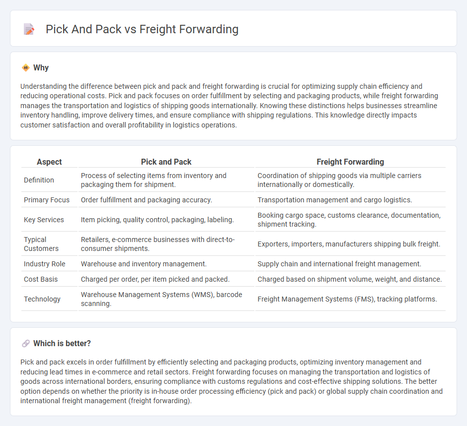 Pick And Pack vs Freight Forwarding in Logistics