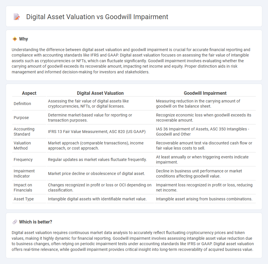 Digital Asset Valuation vs Goodwill Impairment in Accounting