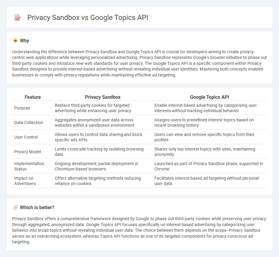 Privacy Sandbox vs Google Topics Api in Technology