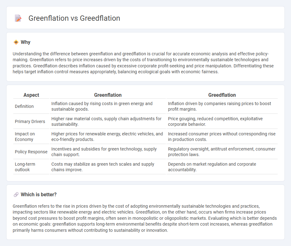 Greenflation vs Greedflation in Economy