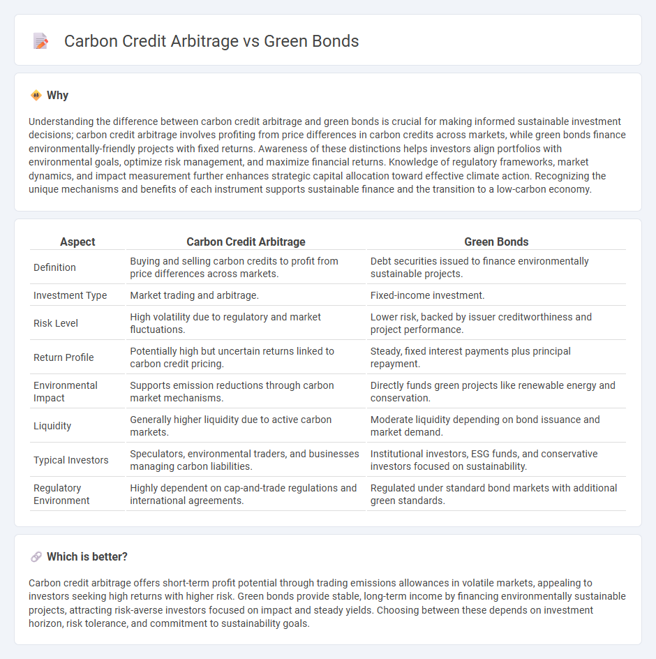 Carbon Credit Arbitrage vs Green Bonds in Investment