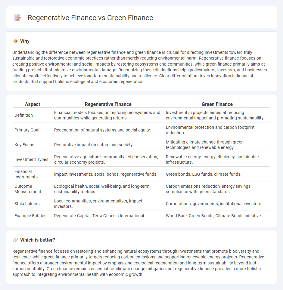 Regenerative Finance vs Green Finance in Finance