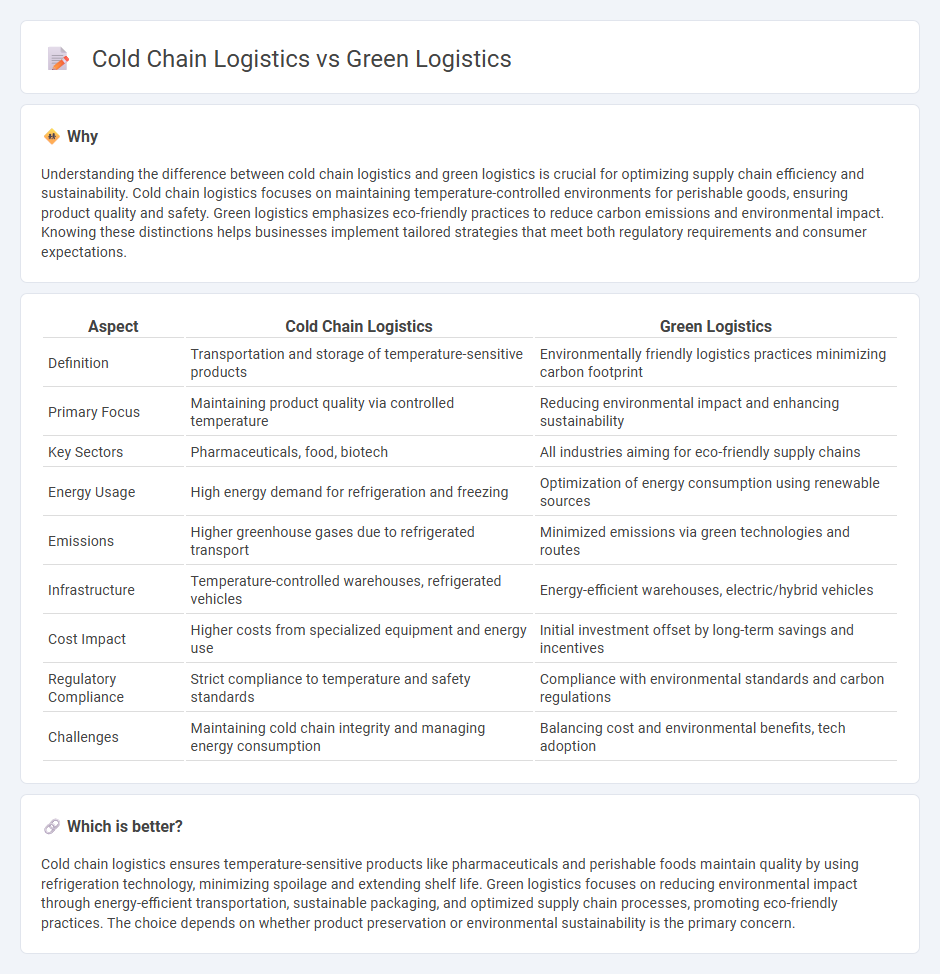 Cold Chain Logistics vs Green Logistics in Logistics