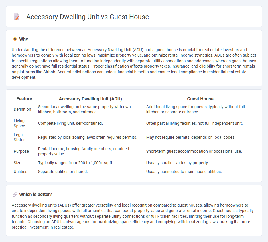 Accessory Dwelling Unit vs Guest House in Real Estate