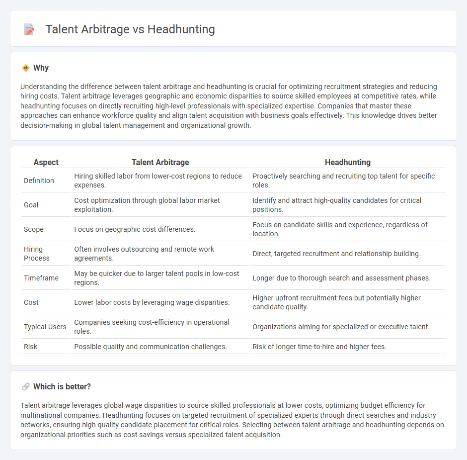 Talent Arbitrage vs Headhunting in Employment