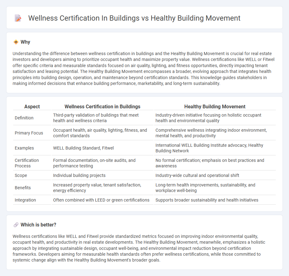 Wellness Certification In Buildings vs Healthy Building Movement in Real Estate