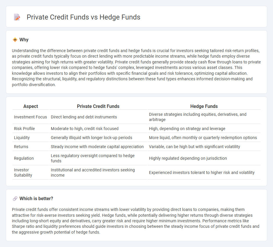 Private Credit Funds vs Hedge Funds in Investment