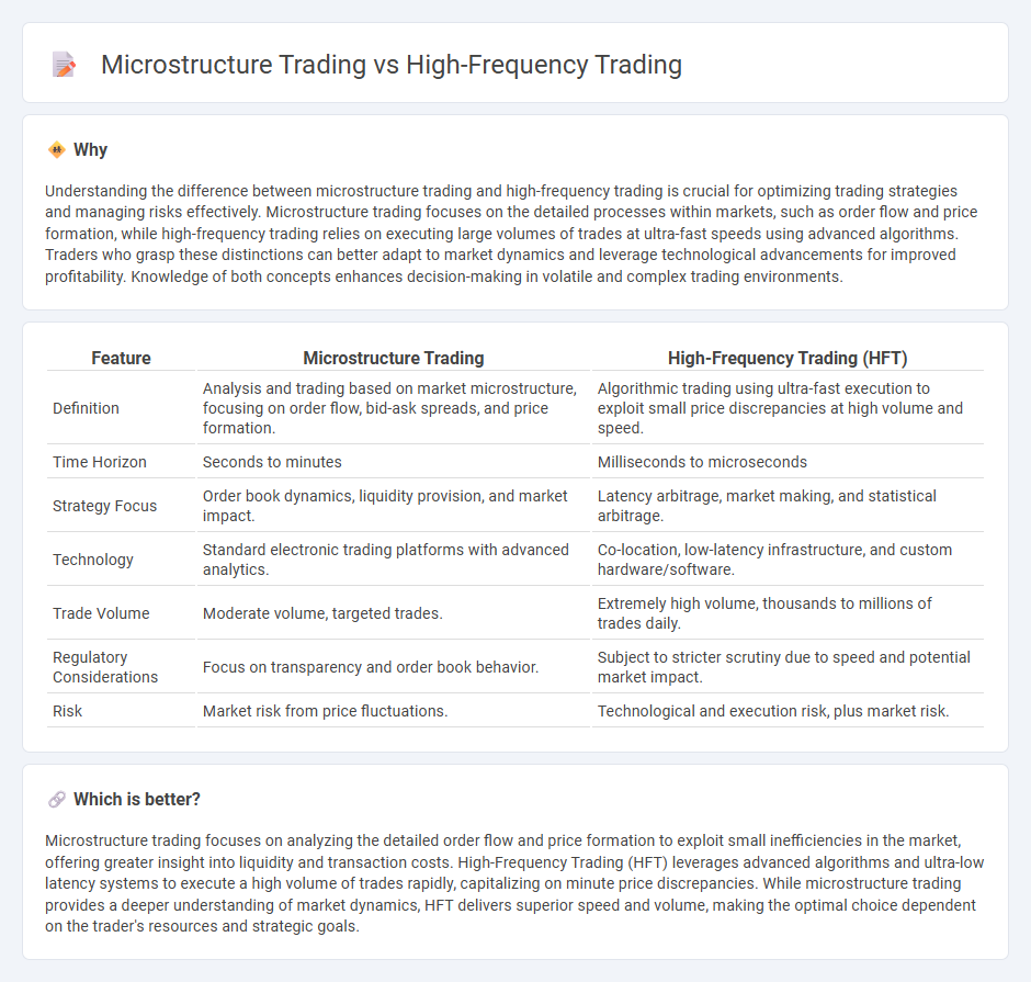 Microstructure Trading vs High-Frequency Trading in Trading