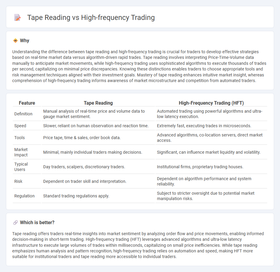 Tape Reading vs High-Frequency Trading in Trading