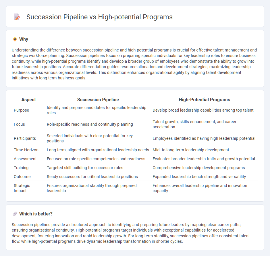 Succession Pipeline vs High-Potential Programs in Management