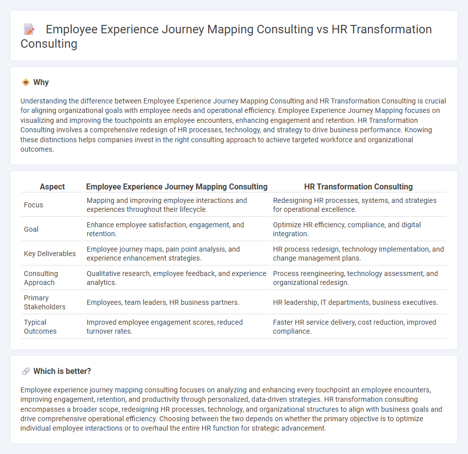 Employee Experience Journey Mapping Consulting vs Hr Transformation Consulting in Consulting