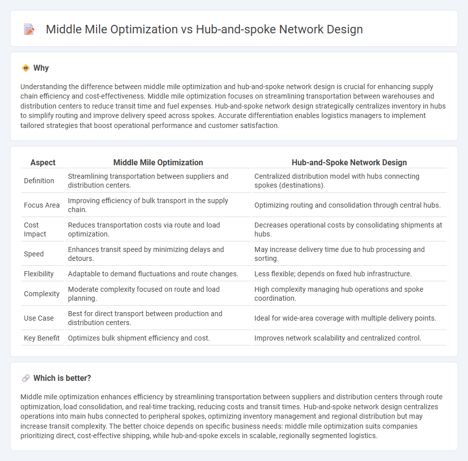 Middle Mile Optimization vs Hub-And-Spoke Network Design in Logistics