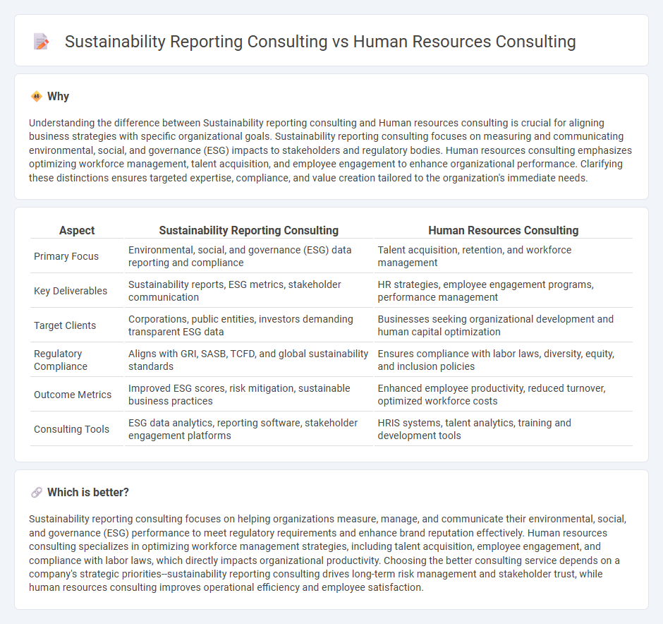 Sustainability Reporting Consulting vs Human Resources Consulting in Consulting