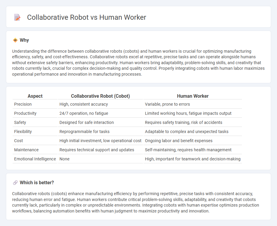 Collaborative Robot vs Human Worker in Manufacturing