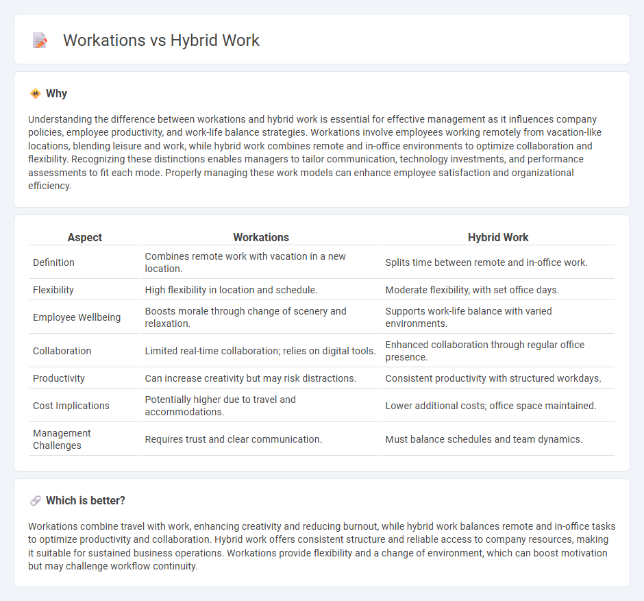 Workations vs Hybrid Work in Management