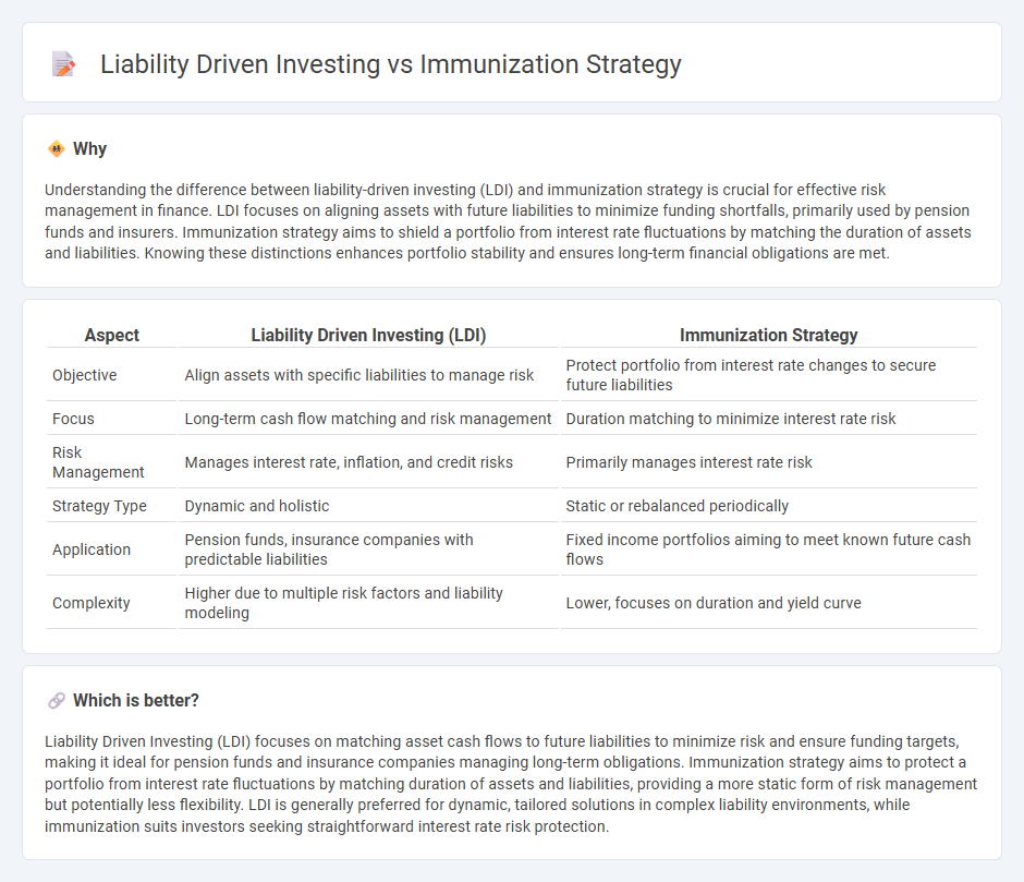 Liability Driven Investing vs Immunization Strategy in Finance