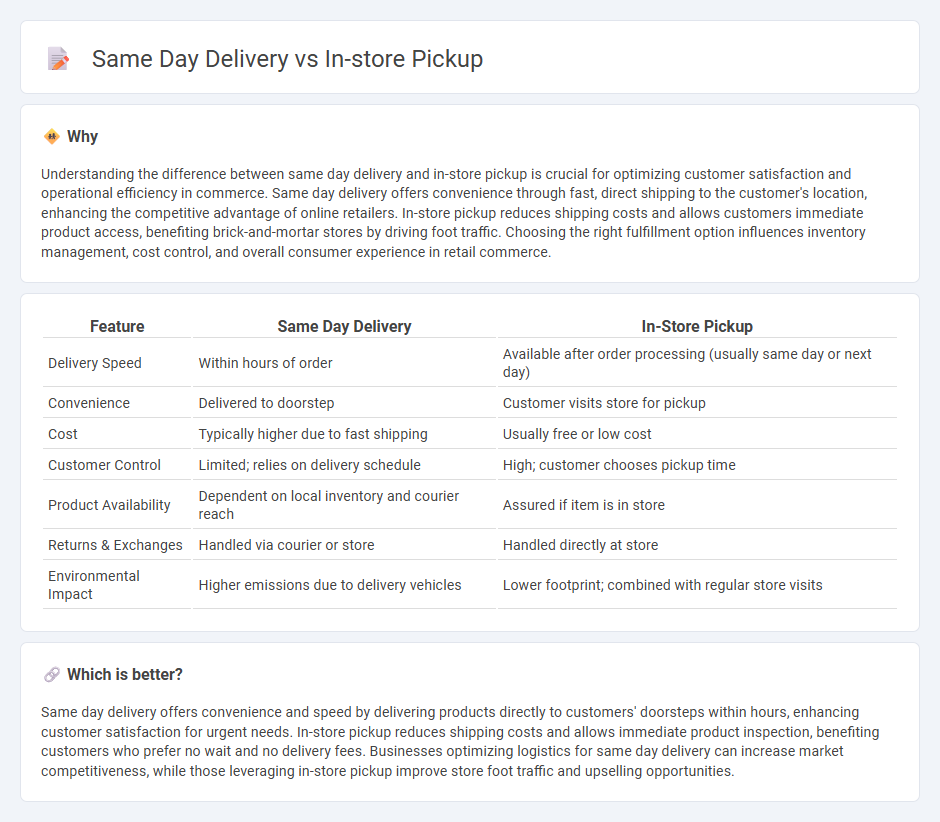 Same Day Delivery vs In-Store Pickup in Commerce