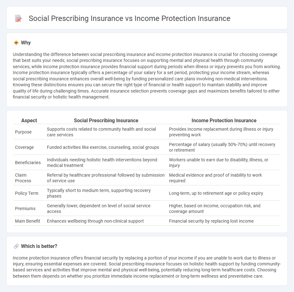 Social Prescribing Insurance vs Income Protection Insurance in Insurance