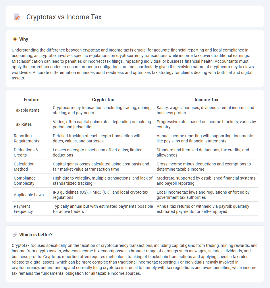 Cryptotax vs Income Tax in Accounting