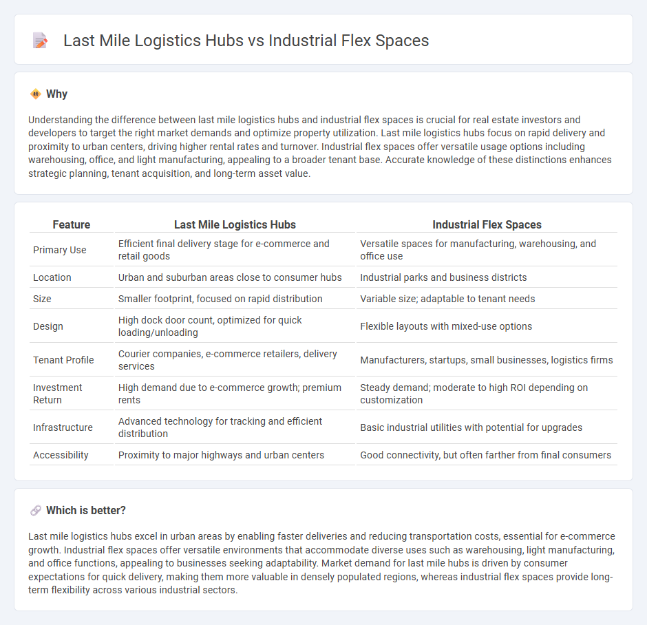 Last Mile Logistics Hubs vs Industrial Flex Spaces in Real Estate
