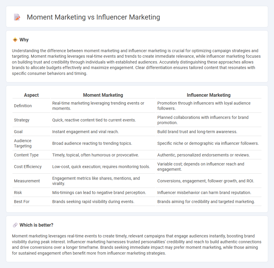 Moment Marketing vs Influencer Marketing in Marketing