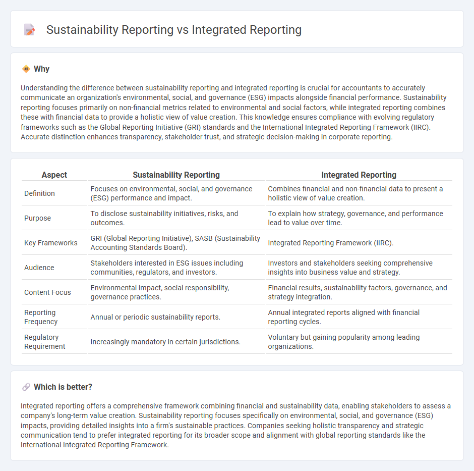 Sustainability Reporting vs Integrated Reporting in Accounting