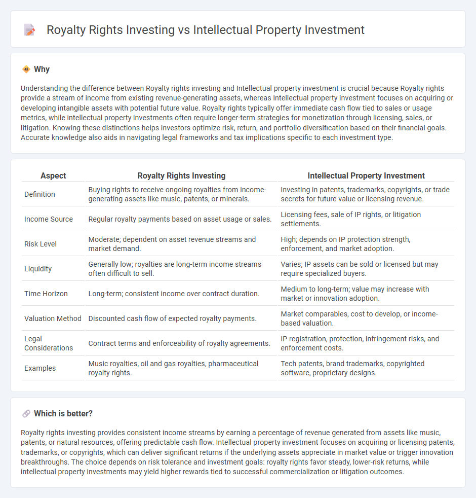 Royalty Rights Investing vs Intellectual Property Investment in Investment