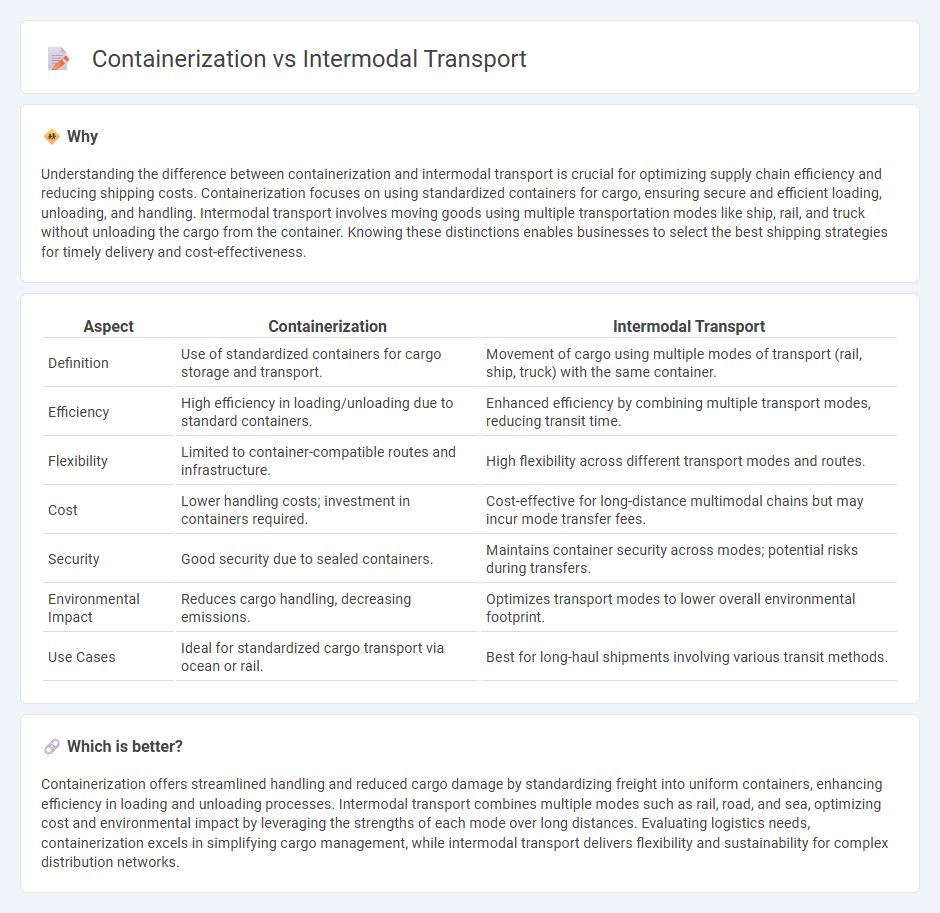 Containerization vs Intermodal Transport in Logistics