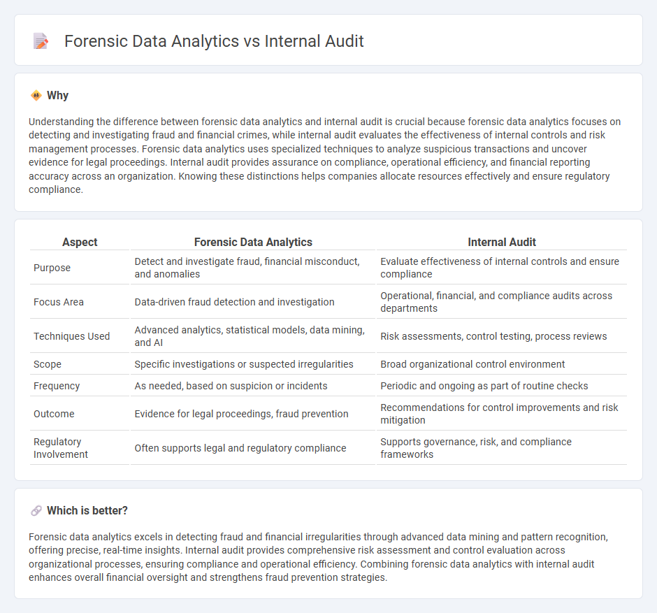 Forensic Data Analytics vs Internal Audit in Accounting