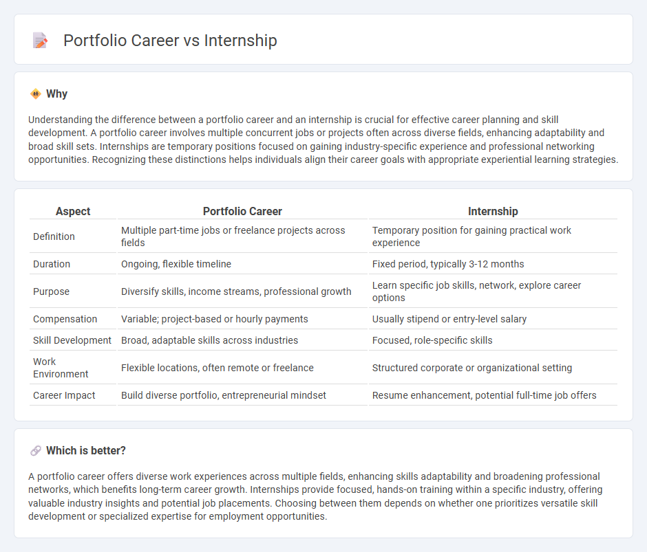 Portfolio Career vs Internship in Employment