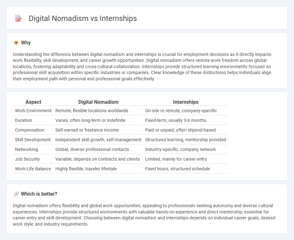 Digital Nomadism vs Internships in Employment