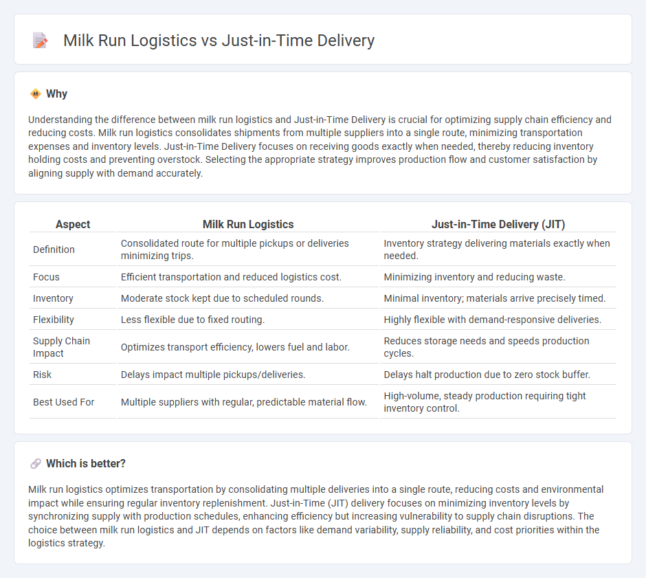 Milk Run Logistics vs Just-In-Time Delivery in Logistics