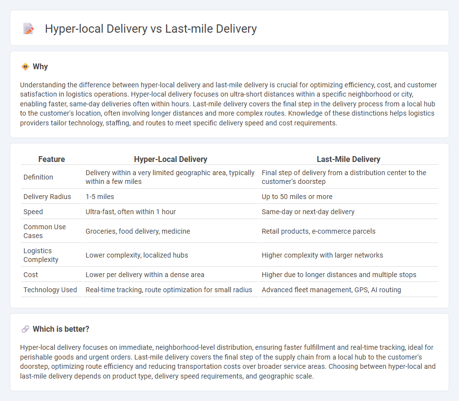 Hyper-Local Delivery vs Last-Mile Delivery in Logistics