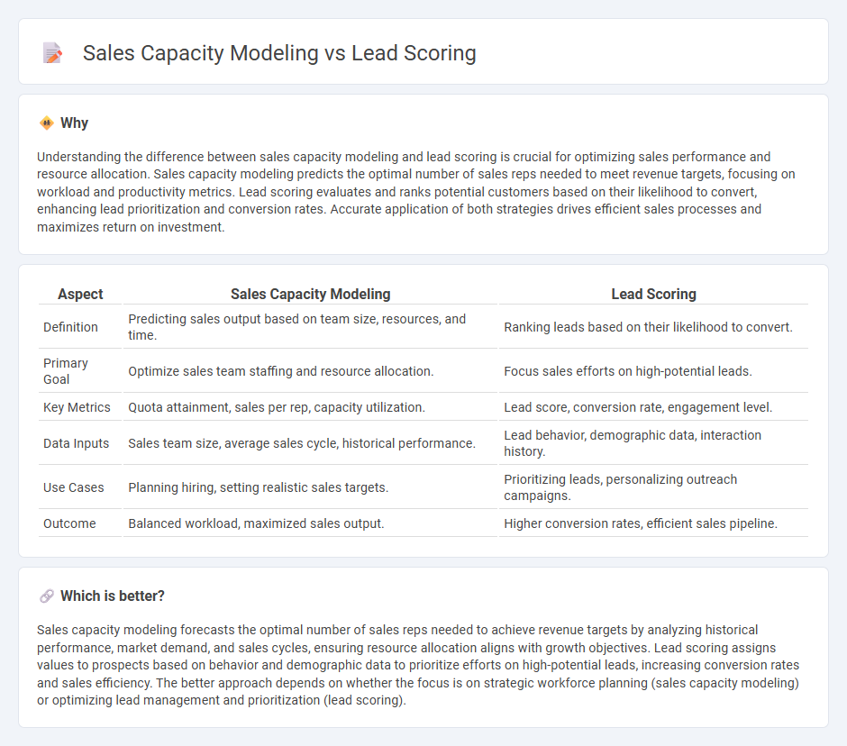 Sales Capacity Modeling vs Lead Scoring in Sales