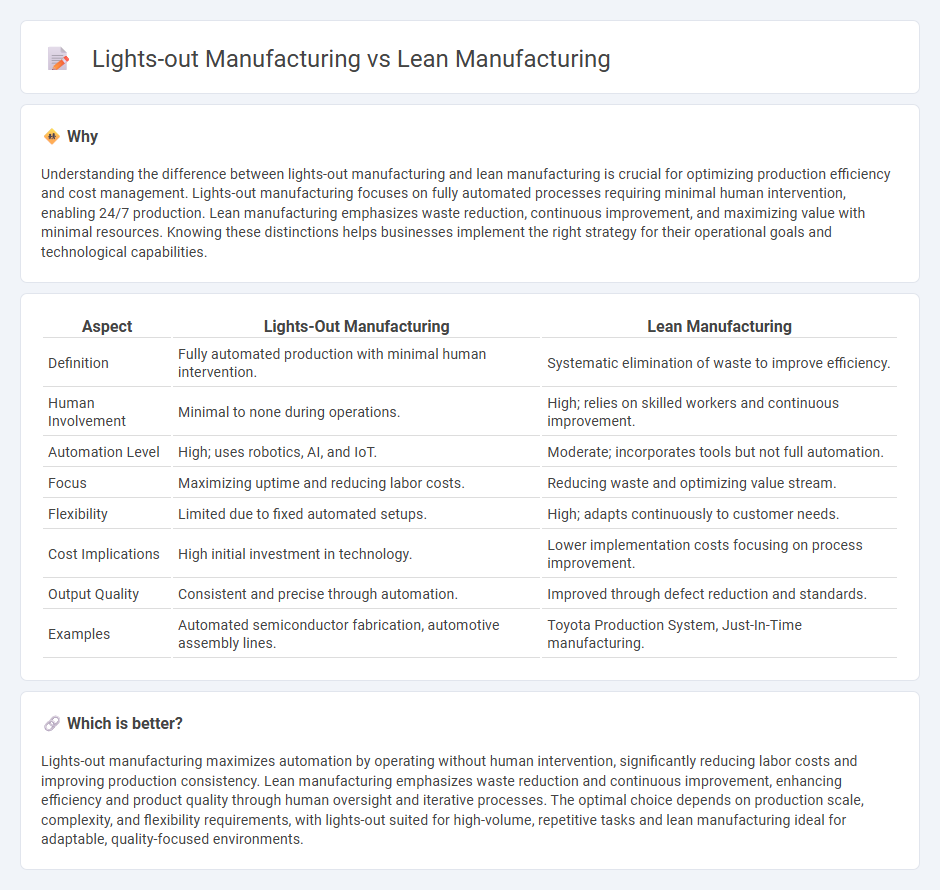 Lights-Out Manufacturing vs Lean Manufacturing in Manufacturing