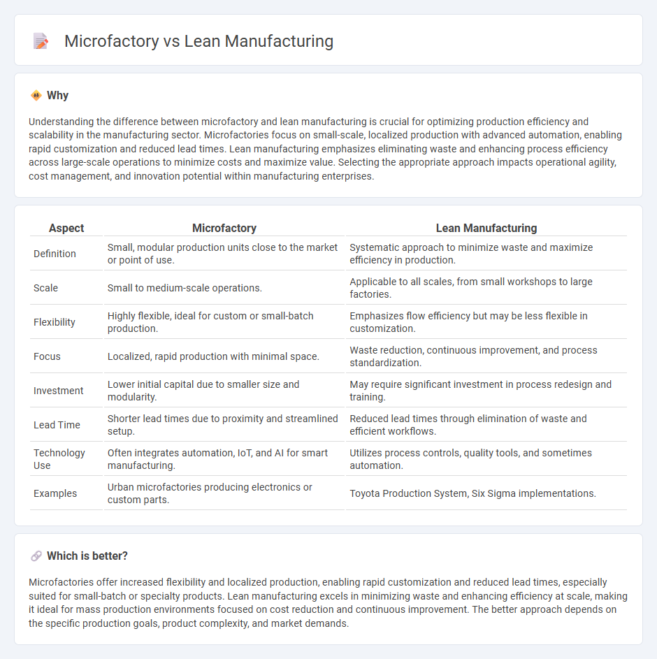 Microfactory vs Lean Manufacturing in Manufacturing