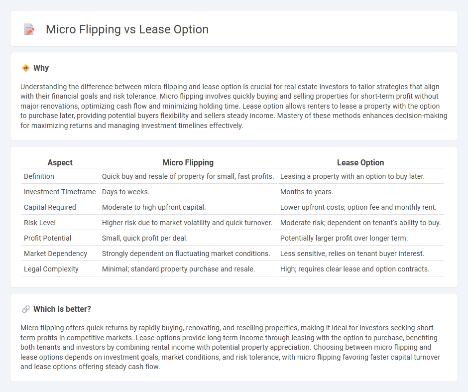 Micro Flipping vs Lease Option in Real Estate