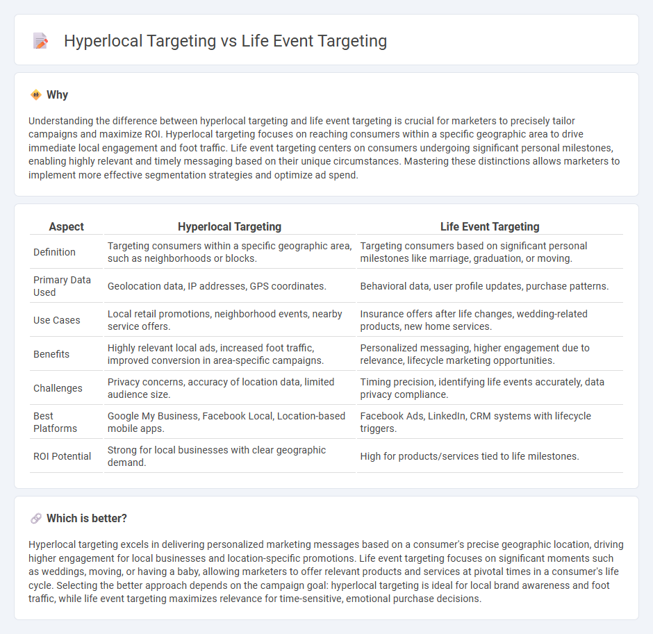 Hyperlocal Targeting vs Life Event Targeting in Marketing