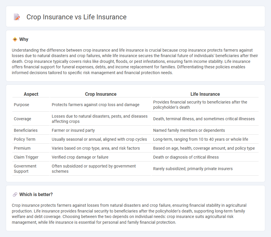 Crop Insurance vs Life Insurance in Insurance
