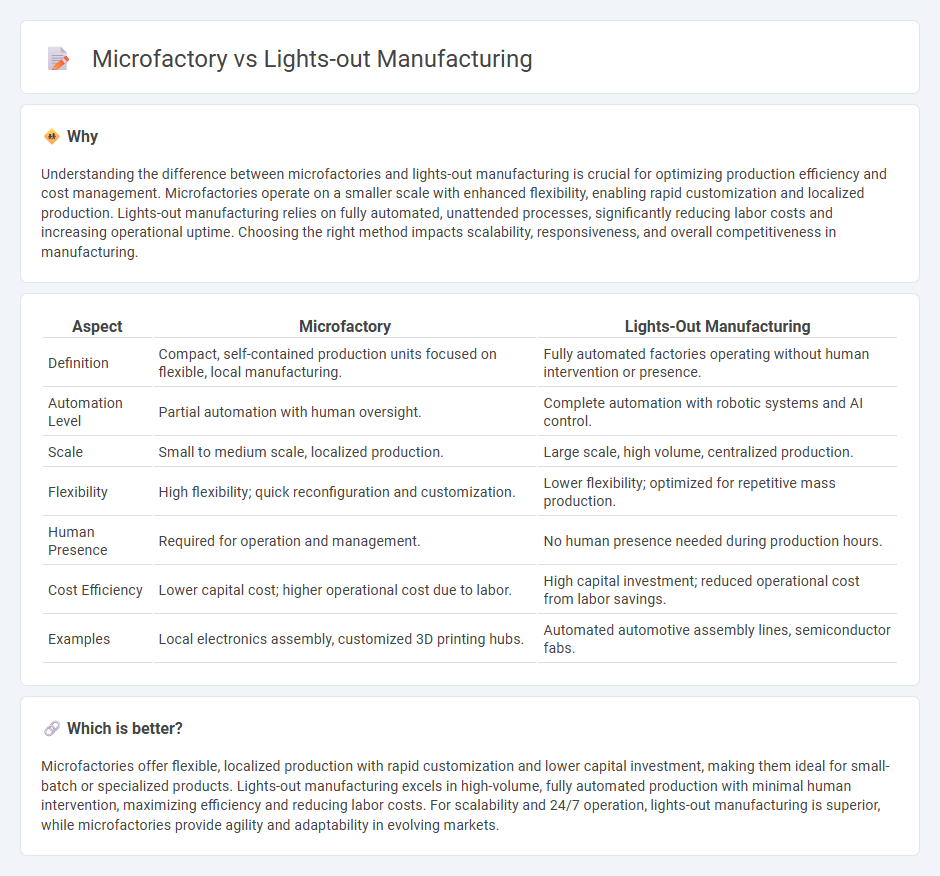 Microfactory vs Lights-Out Manufacturing in Manufacturing