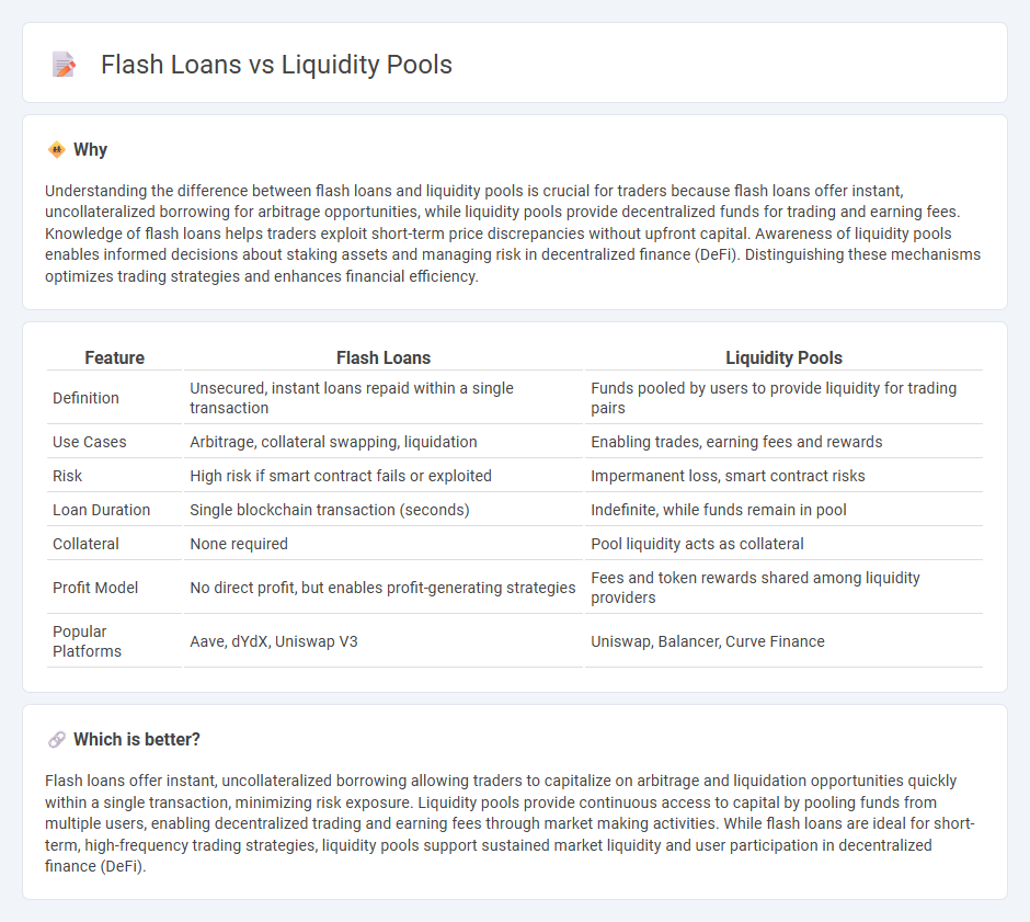 Flash Loans vs Liquidity Pools in Trading