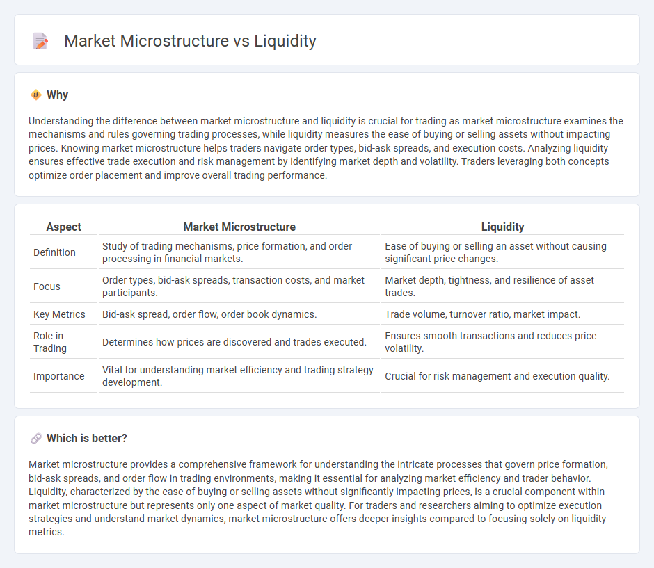 Market Microstructure vs Liquidity in Trading