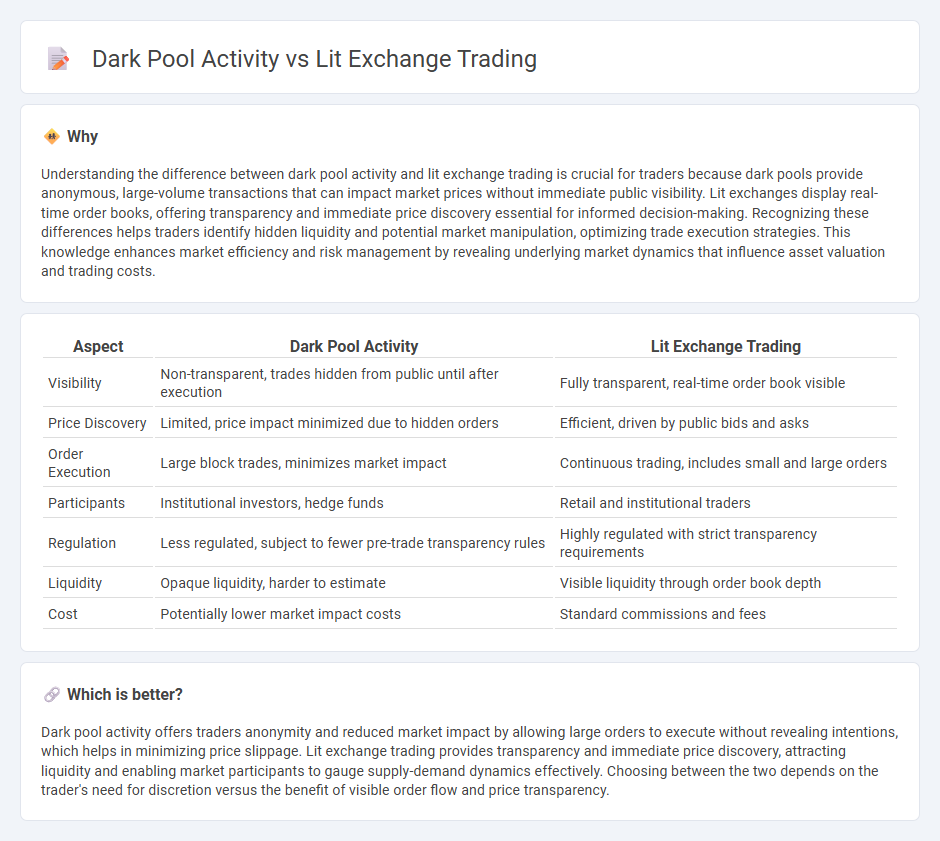 Dark Pool Activity vs Lit Exchange Trading in Trading