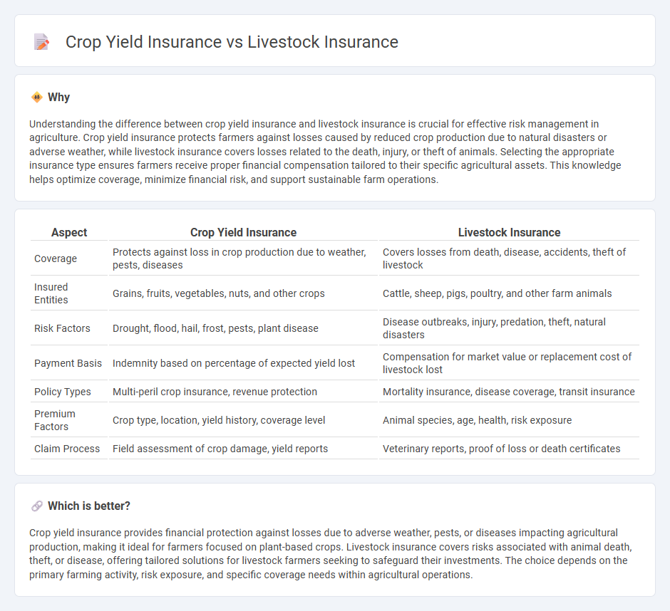 Crop Yield Insurance vs Livestock Insurance in Insurance